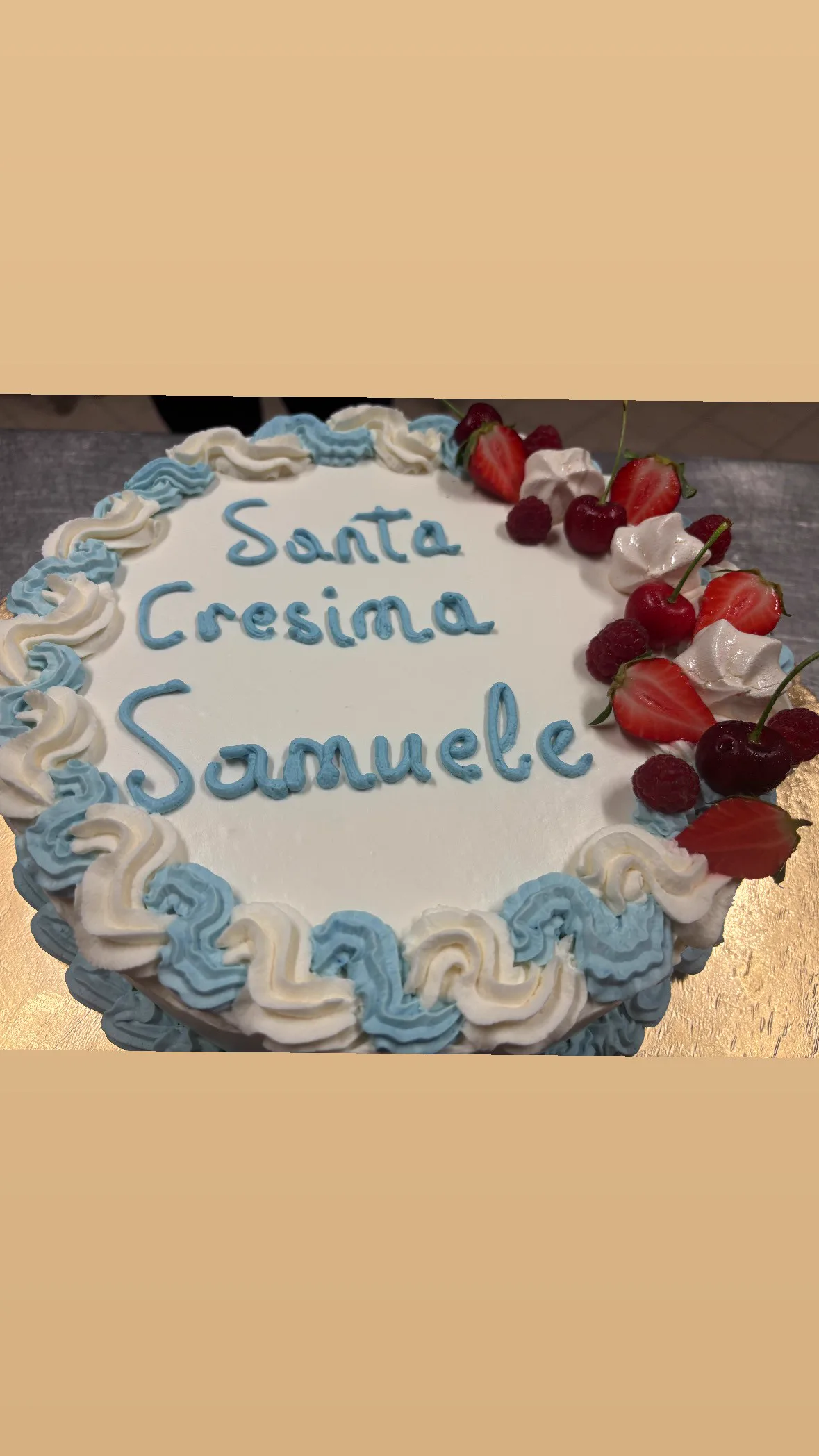 Torta artigianale per una cresima, agriturismo Uva Matta a Vigolzone