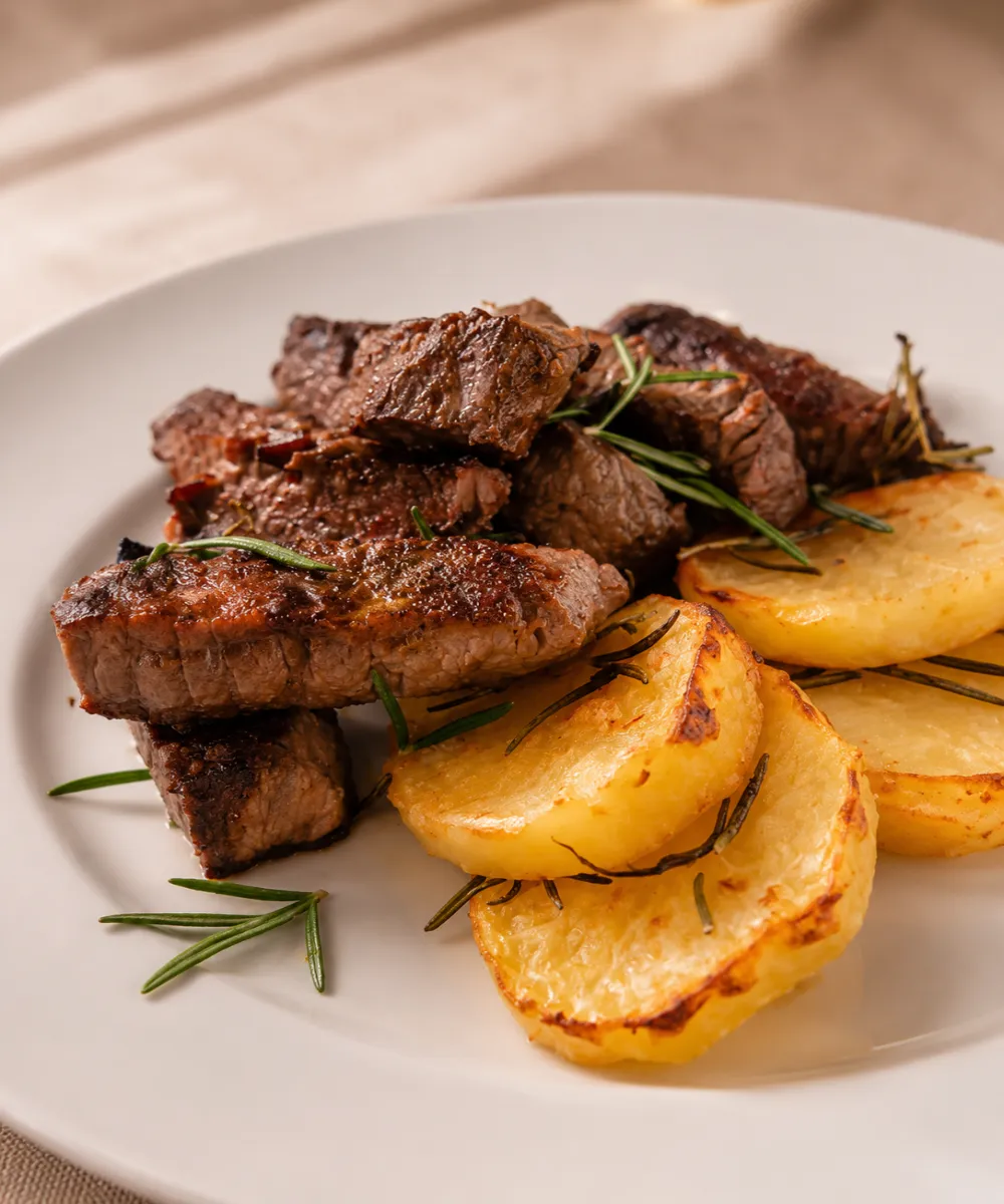 Arrosto con patate al ristorante Uva Matta