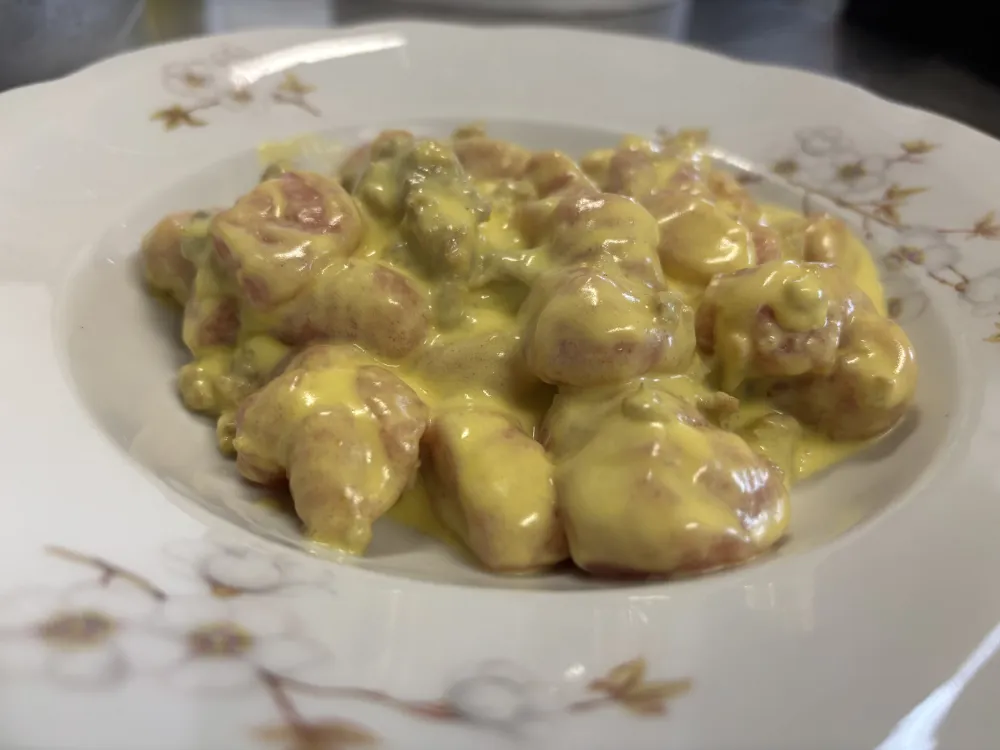 Gnocchi allo zafferano biologico, primo piatto del ristorante Uva Matta